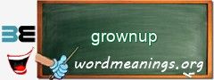 WordMeaning blackboard for grownup